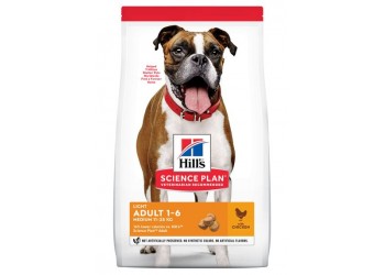 Hill's Science Plan Canine Adult Medium Light con Pollo 14 Kg secco 12+2 Kg Offerta € 3,75 / kg