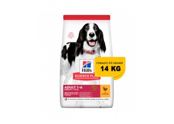 Hill's Science Plan Canine Adult Advanced Fitness Medium con Pollo 14 kg secco ex 12 kg OFFERTA € 3,29 / kg  