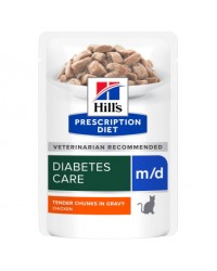 Hill's Prescription Diet m/d Diabetes Care Bustina con Pollo per Gatti da 85 gr