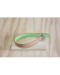 collare 49x2.5 interno felpato verde - esterno marrone chiaro