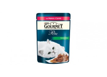 Purina Gourmet Perle Filettini In Salsa Con Verdure Gr.85 con manzo e carote