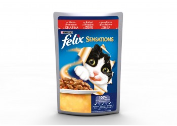 Purina Felix Sensations con Manzo in gelatina con Pomodoro