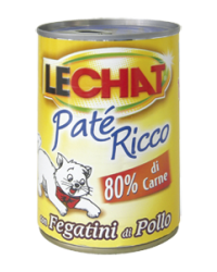 Monge Lechat Patè Ricco Paté con fegatini di pollo 400 gr