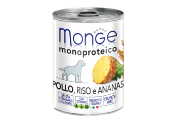 Monge SUPERPREMIUM Monoproteico Pollo, riso e ananas 400 gr