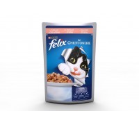 Purina Felix Sensations con salmone in gelatina insaporita con gamberetti 