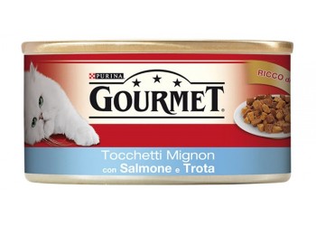 Purina Gourmet 195gr tocchetti mignon con salmone e trota