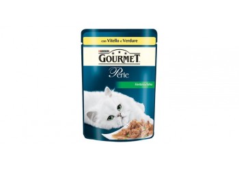 Purina Gourmet Perle Filettini In Salsa Con Verdure Gr.85 con vitello e verdure